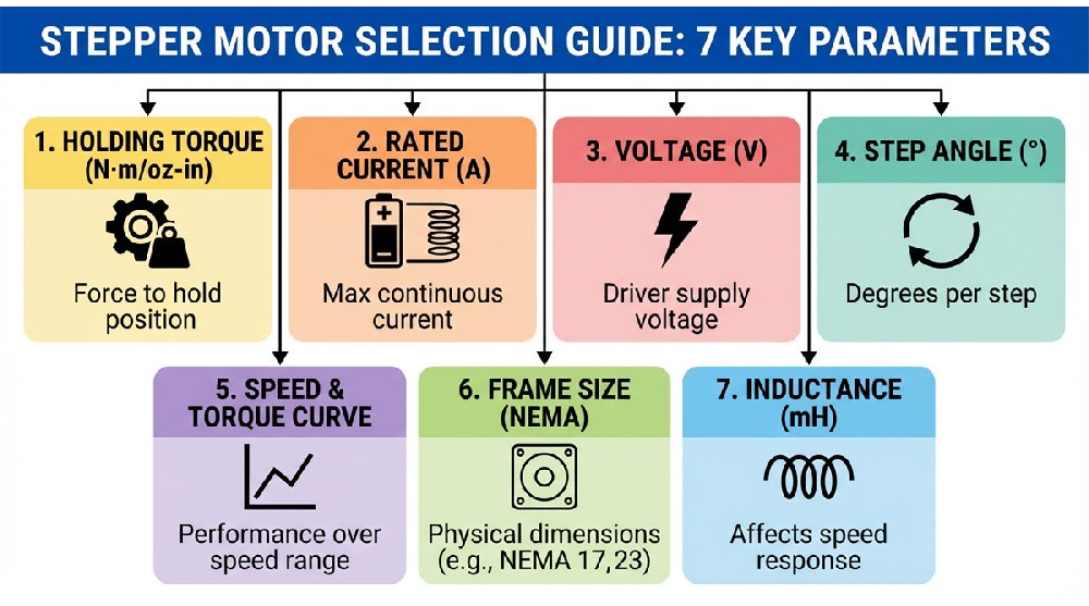 Stepper Motor Selection Guide: 7 Key Parameters | HDBMOTOR